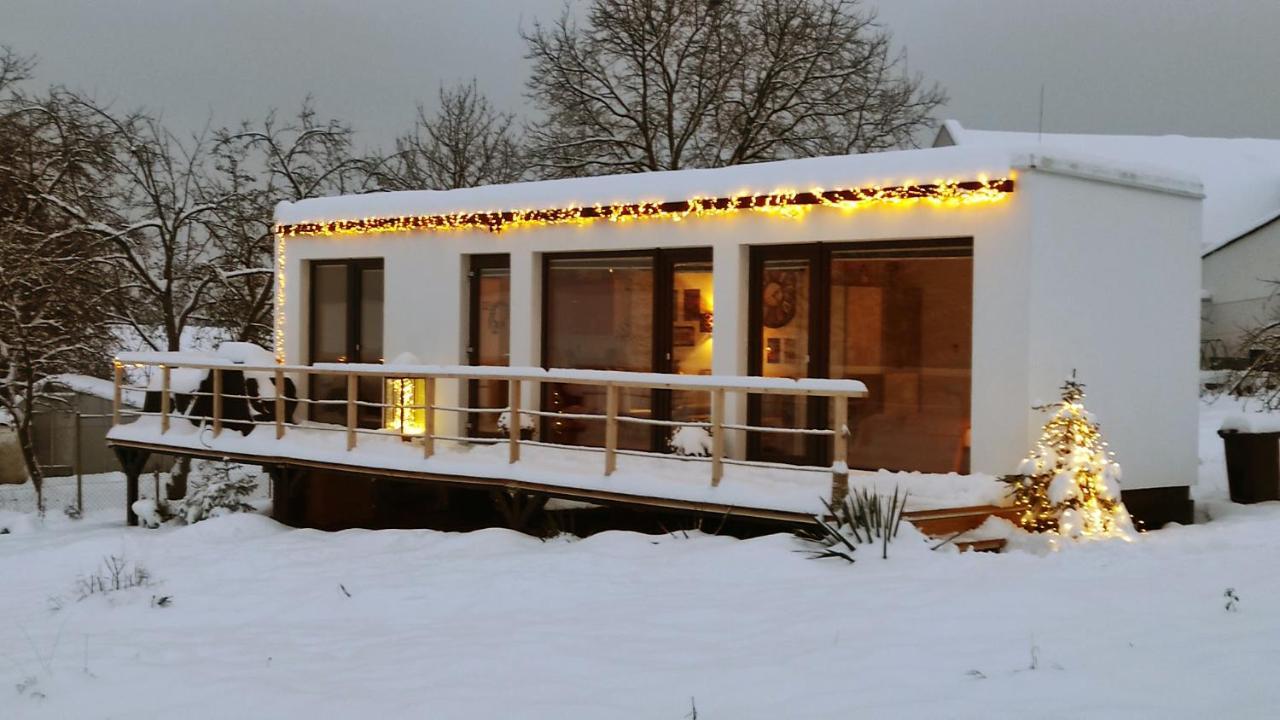 Ranch 66 - Moderni Tiny House Black Swallow Ve Stylu Route 66 Se Saunou A Bazenem Tršice Exterior foto
